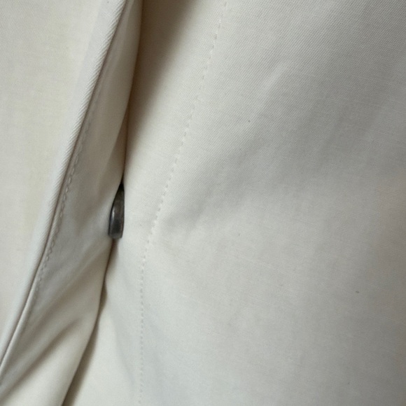 Eileen Fisher Fleece Cream Hooded Trench Coat Sz L - Picture 3 of 8